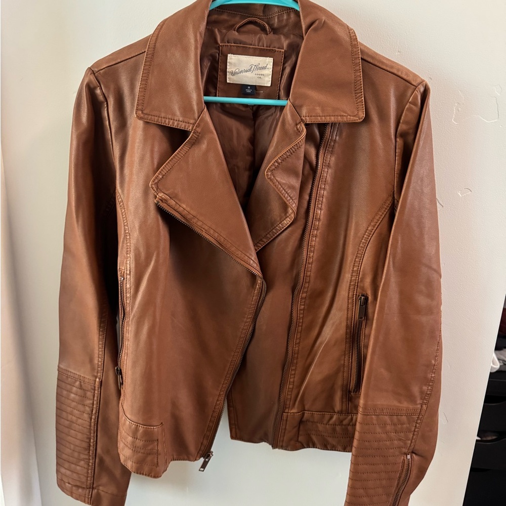 Universal Thread Tan Leather Jacket - image 1